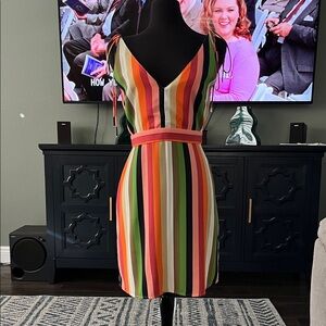 Gianni Bini Colorful Striped Mini Dress